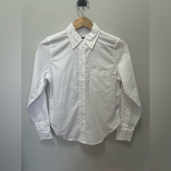 NWT! J. Crew Womens $89 Shrunken Button-up Shirt Cotton Oxford Size 2 #CD051 - Picture 4 of 7